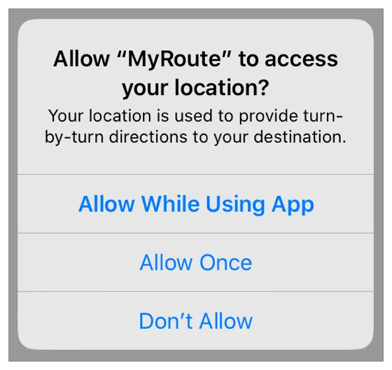  structure of a user-permission prompt 