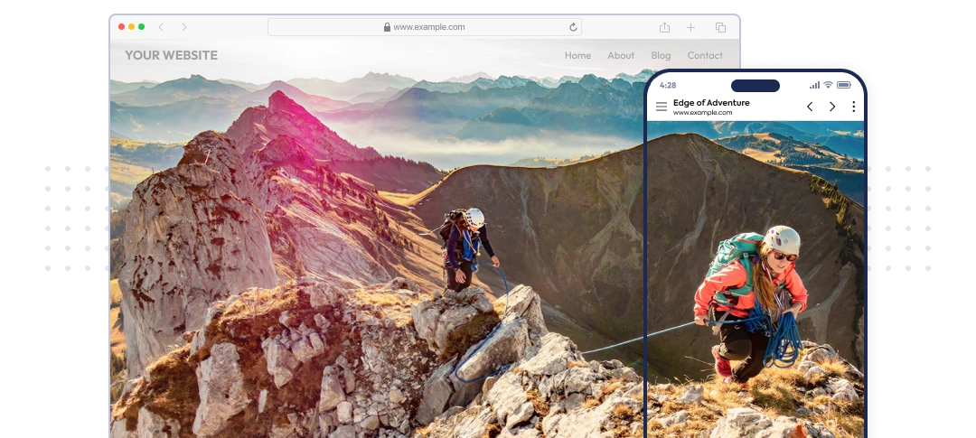 Web and app interfaces showing seamless web-to-app conversion.