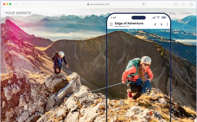 Web and app interfaces showing seamless web-to-app conversion.