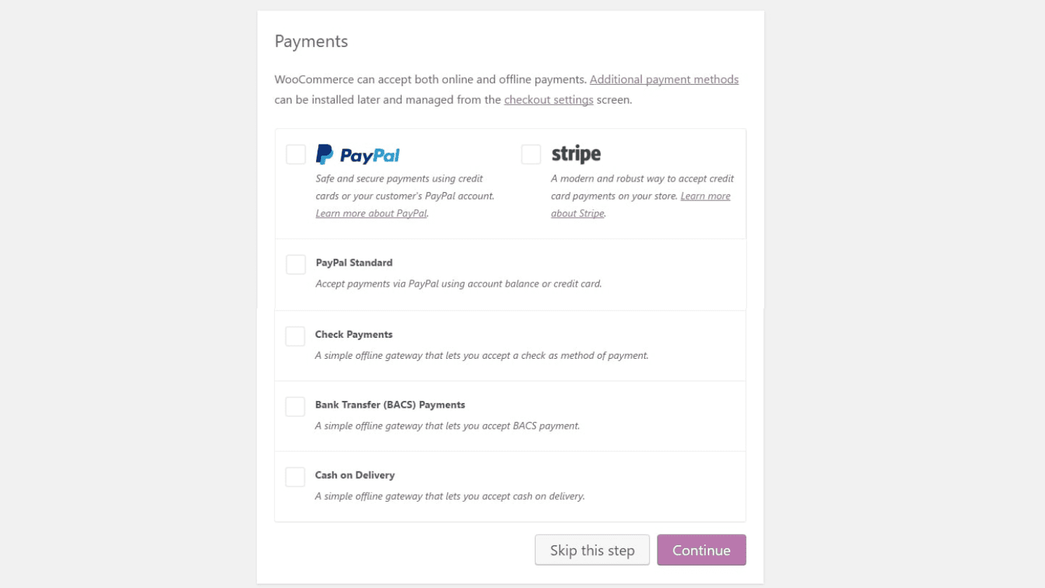 Payments