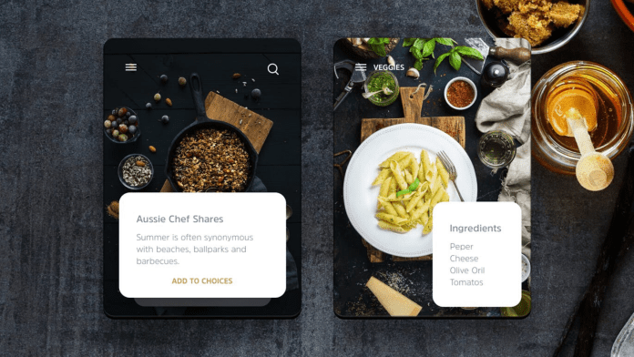 Set up food blogging business on app