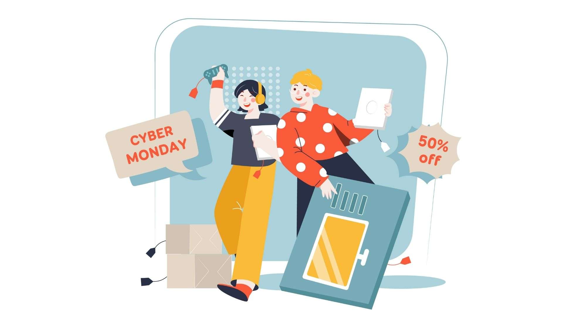 Cyber Monday sale illustration 