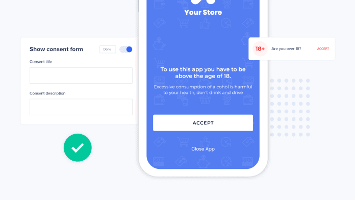 consent form feature in app by AppMySite
