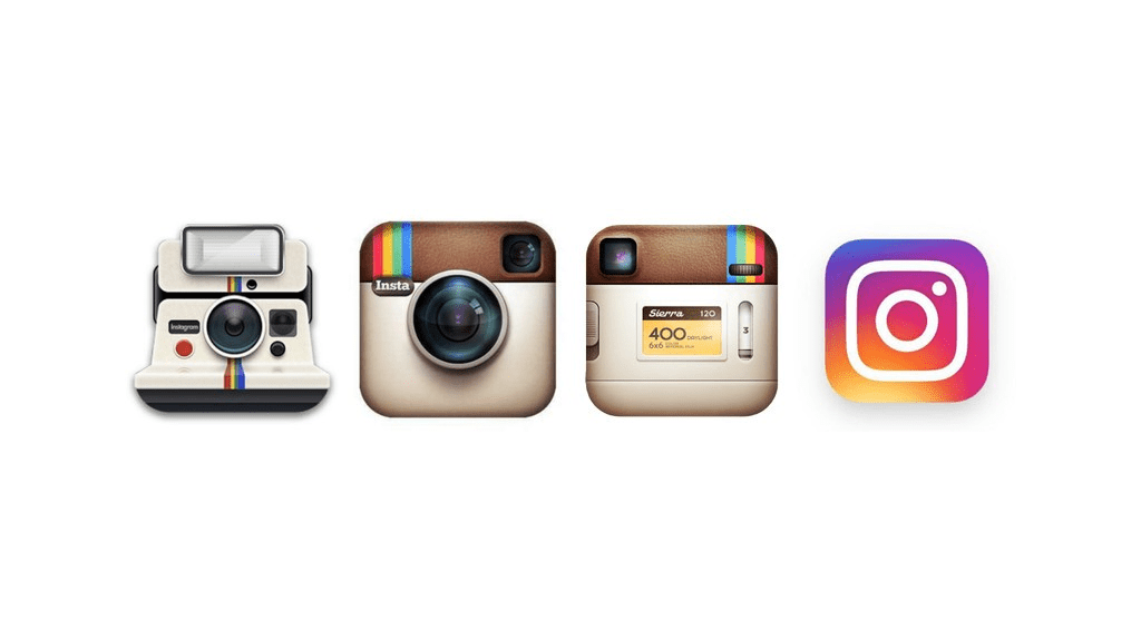 Evolution of Instagram icons 