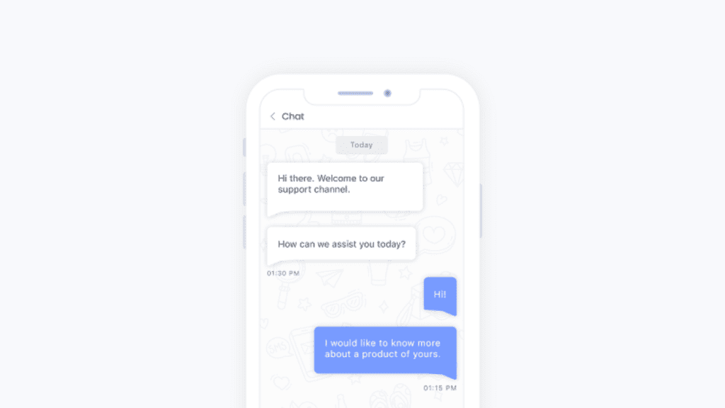 Advanced UI chatbot screen by AppMySite