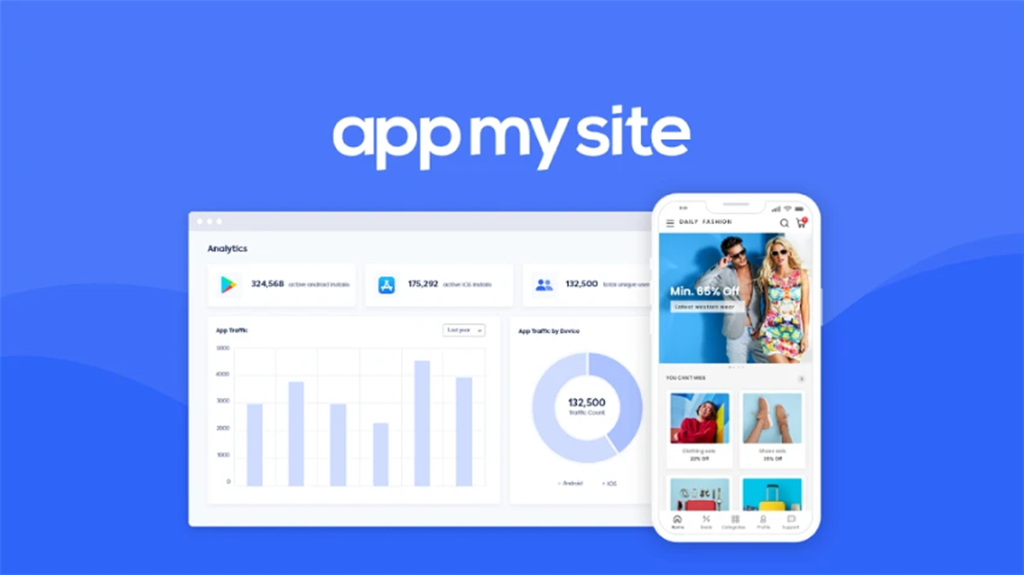 AppMySite’s no-code app builder for fast and easy development