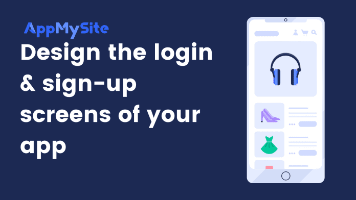 Login and sign-up screens